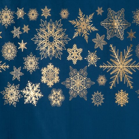 ZASŁONA ŚWIATECZNA ASTRA 140 X 250 CM GRANATOWY