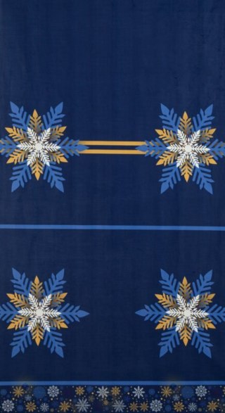 ZASŁONA ŚWIATECZNA CAROL02 140 X 250 CM GRANATOWY