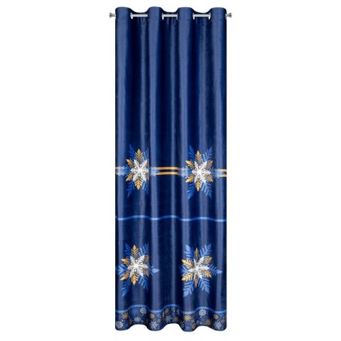 ZASŁONA ŚWIATECZNA CAROL02 140 X 250 CM GRANATOWY