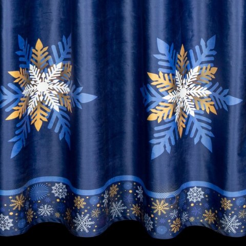 ZASŁONA ŚWIATECZNA CAROL02 140 X 250 CM GRANATOWY