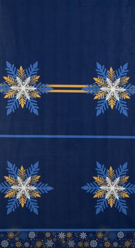 ZASŁONA ŚWIATECZNA CAROL02 140 X 250 CM GRANATOWY