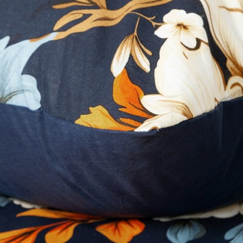 KOMPLET POŚCIELI BAWEŁNIANEJ FIORA 160 X 200 CM GRANATOWY