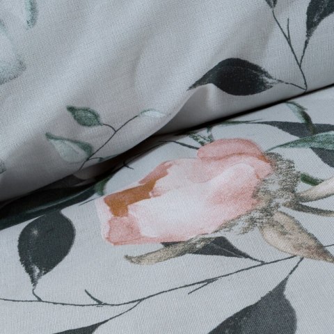 KOMPLET POŚCIELI BAWEŁNIANEJ ROSITA 160 X 200 CM SZARY