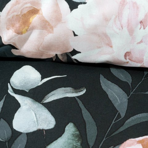 KOMPLET POŚCIELI BAWEŁNIANEJ ROSITA1 140 X 200 CM CZARNY