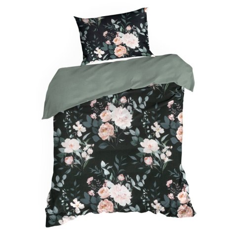 KOMPLET POŚCIELI BAWEŁNIANEJ ROSITA1 160 X 200 CM CZARNY