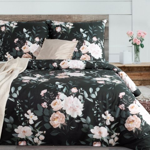 KOMPLET POŚCIELI BAWEŁNIANEJ ROSITA1 220 X 200 CM CZARNY