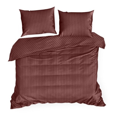 KOMPLET POŚCIELI SATYNOWEJ VERA 140 X 200 CM BURGUNDOWY