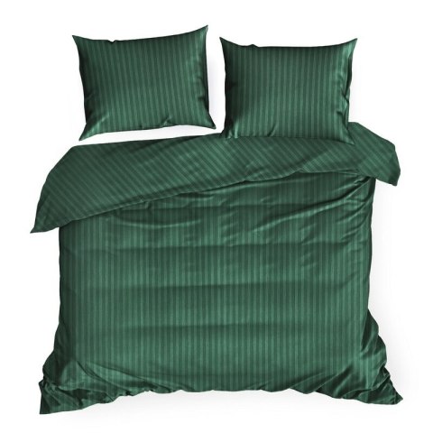 KOMPLET POŚCIELI SATYNOWEJ VERA 220 X 200 CM CIEMNOZIELONY