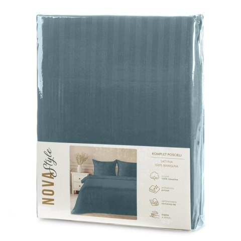 KOMPLET POŚCIELI SATYNOWEJ VERA 220 X 200 CM MORSKI