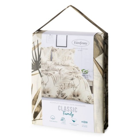 KOMPLET POŚCIELI BAWEŁNIANEJ NINA 140 X 200 CM BEŻOWY