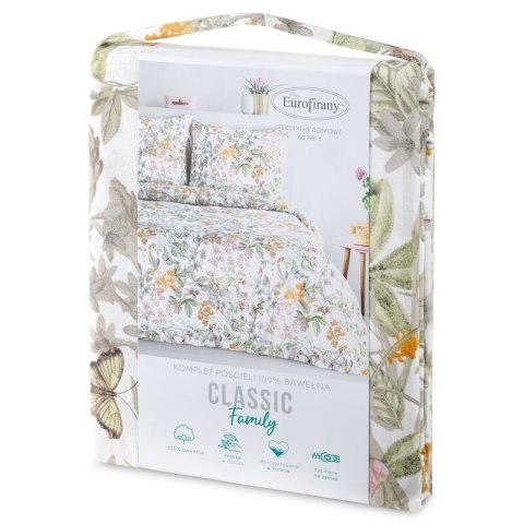 KOMPLET POŚCIELI BAWEŁNIANEJ PAULA 220 X 200 CM BIAŁY