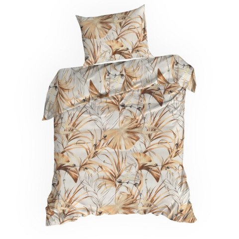 KOMPLET POŚCIELI BAWEŁNIANEJ POLA 160 X 200 CM BIAŁY