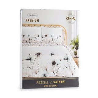 KOMPLET POŚCIELI SATYNOWEJ PREMIUM22 140 X 200 CM BIAŁY