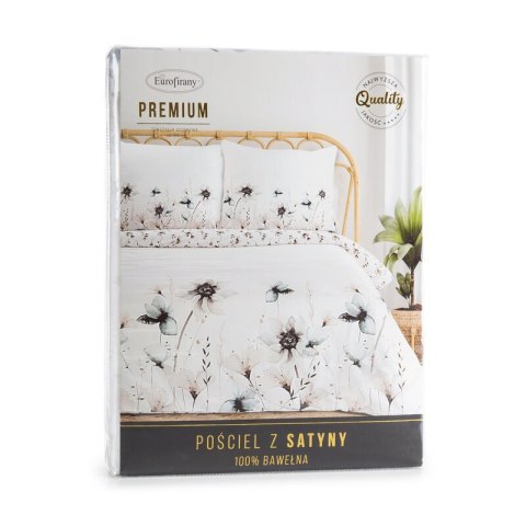 KOMPLET POŚCIELI SATYNOWEJ PREMIUM22 160 X 200 CM BIAŁY