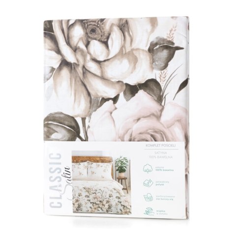 KOMPLET POŚCIELI SATYNOWEJ SPRING 41 140 X 200 CM JASNOKREMOWY