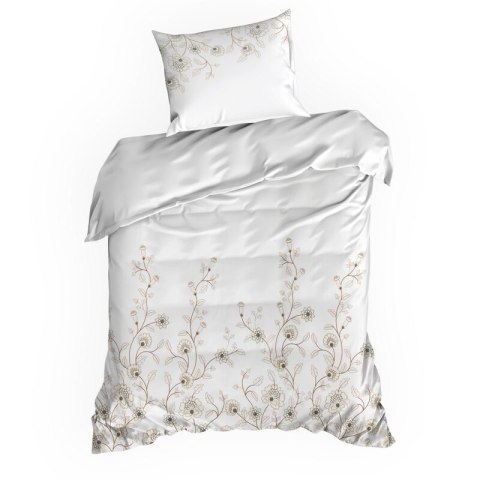 KOMPLET POŚCIELI SATYNOWEJ SPRING 44 140 X 200 CM BIAŁY