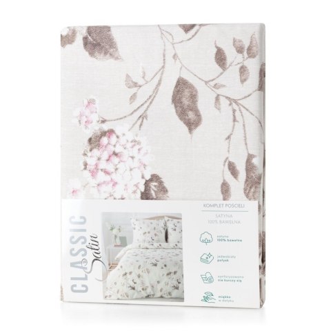 KOMPLET POŚCIELI SATYNOWEJ SPRING 45 140 X 200 CM BEŻOWY