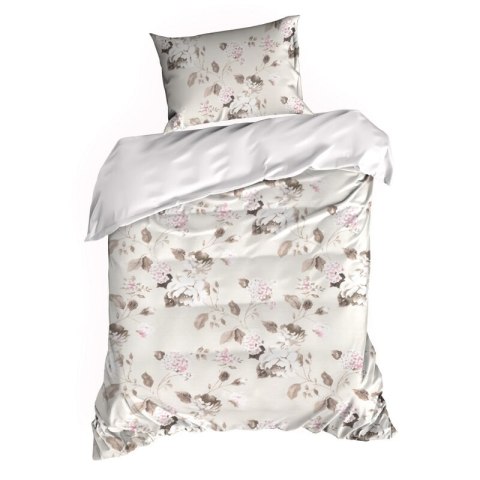 KOMPLET POŚCIELI SATYNOWEJ SPRING 45 140 X 200 CM BEŻOWY