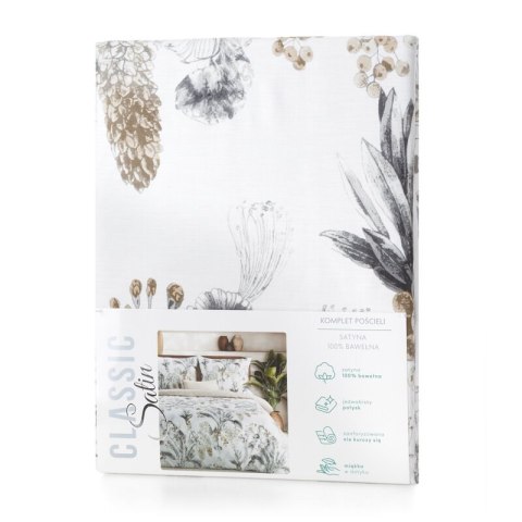 KOMPLET POŚCIELI SATYNOWEJ SPRING 49 220 X 200 CM BIAŁY