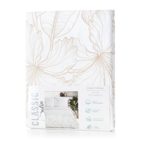KOMPLET POŚCIELI SATYNOWEJ SPRING 50 160 X 200 CM BIAŁY