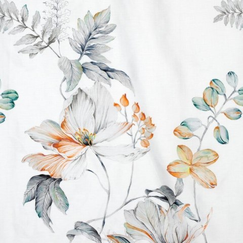 Pościel 220x200 cm bawełniana kolor biały, pomarańczowy z motywem roślinnym AMELIA Eurofirany Premium