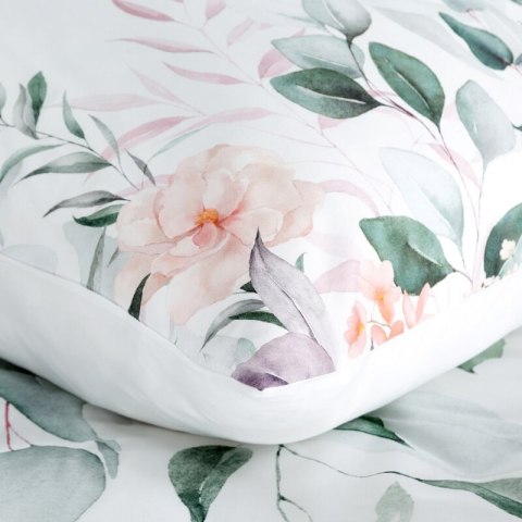 Pościel 160x200 cm bawełniana kolor biały, zielony z motywem kwiatowym JULIET Eurofirany Premium