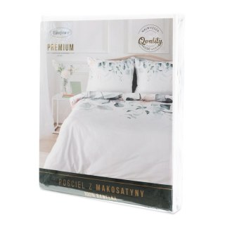 Pościel 220x200 cm bawełniana kolor biały, zielony z motywem kwiatowym JULIET Eurofirany Premium
