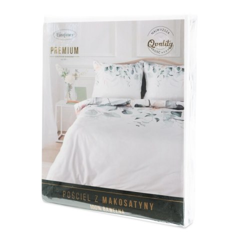 Pościel 220x200 cm bawełniana kolor biały, zielony z motywem kwiatowym JULIET Eurofirany Premium