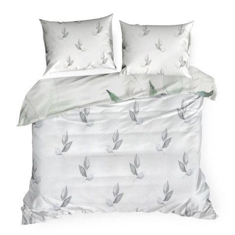 Pościel 220x200 cm bawełniana kolor biały, zielony z motywem kwiatowym JULIET Eurofirany Premium