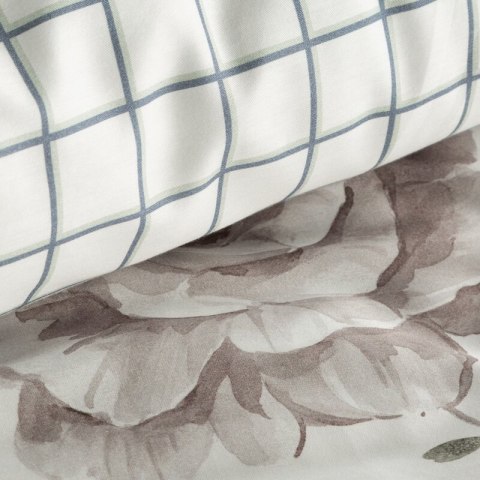 Pościel 160x200 cm bawełniana kolor biały, pudrowy z motywem kwiatowym ROSALIA Eurofirany Premium