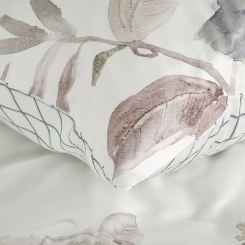 Pościel 220x200 cm bawełniana kolor biały, pudrowy z motywem kwiatowym ROSALIA Eurofirany Premium