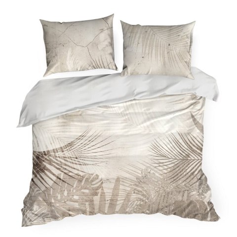 Pościel 220x200 cm bawełniana kolor popielaty, beżowy styl boho SALMA Eurofirany Premium