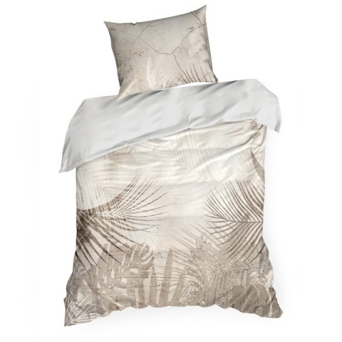 Pościel 220x200 cm bawełniana kolor popielaty, beżowy styl boho SALMA Eurofirany Premium