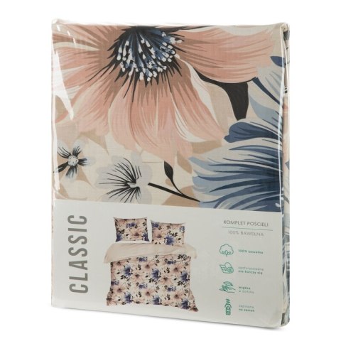 KOMPLET POŚCIELI BAWEŁNIANEJ SONIA 33 140 X 200 CM PUDROWY RÓŻ