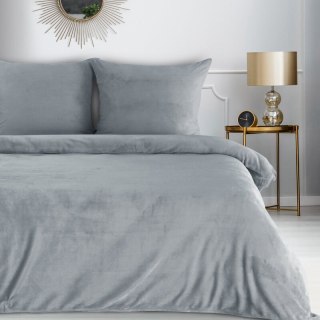 KOMPLET POŚCIELI FLANO 2 220 X 200 CM SREBRNY