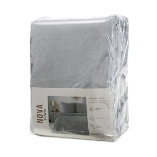 KOMPLET POŚCIELI FLANO 2 220 X 200 CM SREBRNY