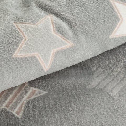 KOMPLET POŚCIELI FLANO 4 220 X 200 CM SREBRNY