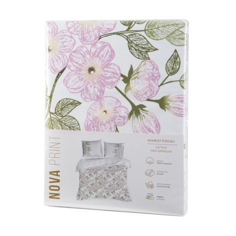 KOMPLET POŚCIELI SATYNOWEJ NIKA 44 220 X 200 CM BIAŁY