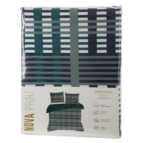 KOMPLET POŚCIELI SATYNOWEJ NIKA 47 220 X 200 CM CIEMNOTURKUSOWY