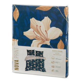 KOMPLET POŚCIELI SATYNOWEJ NIKA 48 160 X 200 CM GRANATOWY