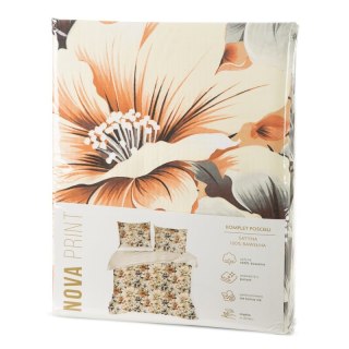 KOMPLET POŚCIELI SATYNOWEJ NIKA 51 220 X 200 CM CIEMNOKREMOWY