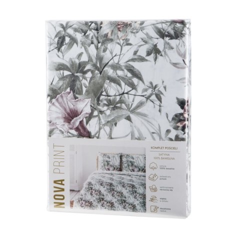 KOMPLET POŚCIELI SATYNOWEJ NIKA 53 220 X 200 CM BIAŁY