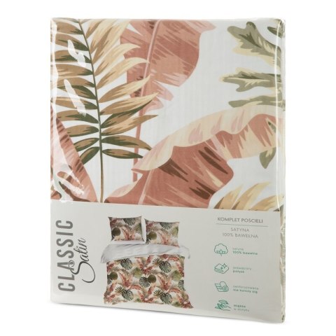 KOMPLET POŚCIELI SATYNOWEJ SPRING 29 140 X 200 CM BIAŁY