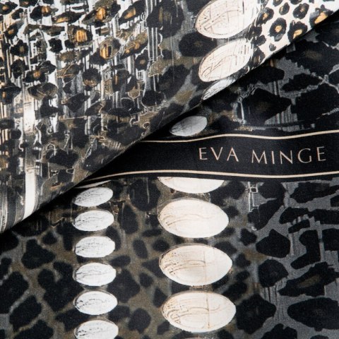 Pościel 160x200 cm z makosatyny bawełnianej kolor czarny, jasnobrązowy z motywem zwierzęcym EVA 22 Eva Minge