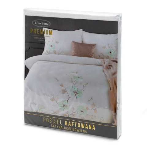 KOMPLET POŚCIELI HAFT6 160 X 200 CM TURKUSOWY