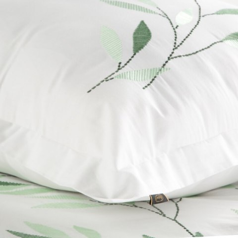 KOMPLET POŚCIELI SATYNOWEJ HAFT 160 X 200 CM BIAŁY