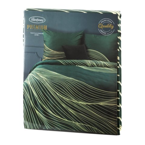 KOMPLET POŚCIELI SATYNOWEJ PREMIUM 3 160 X 200 CM CIEMNOZIELONY