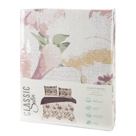 KOMPLET POŚCIELI SATYNOWEJ SPRING 27 220 X 200 CM BIAŁY