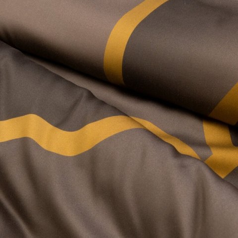 Pościel 160x200 cm z bawełny tencel kolor brązowy, miodowy z fantazyjnym wzorem ALISMA 1 Limited Collection