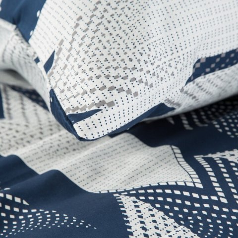 Pościel 160x200 cm bawełniana kolor biały, granatowy z nowoczesnym wzorem PALERMO 4 Terra Collection